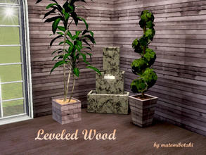 Sims 3 — Leveled Wood  by matomibotaki — Wooden pattern in black, brown and white, 3 channel, to find under wood.