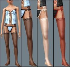 Sims 3 — JP143 Lace Stockings by juttaponath — Lace stockings for teens.