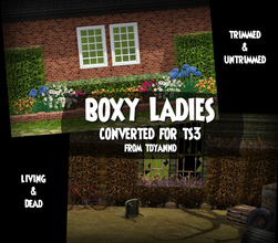 Sims 3 — Boxy Ladies by tdyannd — A set of four hedges converted from TS2 as requested in the TSR forums by