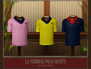 Sims 3 — La Perouse Polo by cazarupt — Stylish outfit consisting of a Polo Shirt and V Neck Pullover.