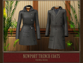 Sims 3 — Newport Trench Coats by cazarupt — Stylish winter coats For Him + For Her.