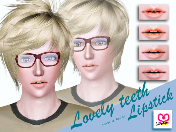 Sims 3 — Lovely Teeth Lipstickmale by Susan372 — Lovely Teeth Lipstick Male - By Susan