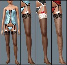 Sims 3 — JP169 Lace Stockings by juttaponath — Lace stockings for adults and young adults.