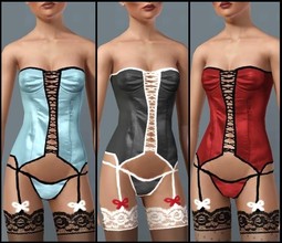 Sims 3 — JPSet51 Satin Corset by juttaponath — Satin Corset for adults and young adults.