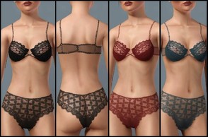 Sims 3 — JPSet48 Lace Underwear by juttaponath — Lace underwear for adults and young adults.