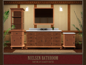 Sims 3 — Nielsen Bathroom by cazarupt — Bathroom set with 2 Cabinets, 2 Mirrors plus Sink &amp; Wall Sconce. Part 2