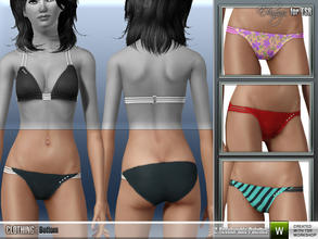 Sims 3 — Ekinege - Swimwear 1 - Bottom - S27 by ekinege — Two recolorable parts. Y.Adult - Adult.