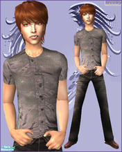 Sims 2 — IN Outfit by Weeky — Silk shirt and black jeans. For adult male