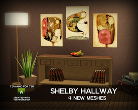Sims 3 — Shelby Hallway by tdyannd — Four new meshes for clutter loving folks! The table comes with 18 slots to fill with