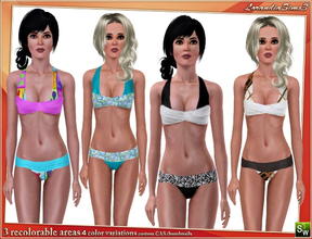 Sims 3 — 2 pieces swimwear by LorandiaSims3 — 2 pieces swimsuit for your sims3 female wardrobe. 3 recolorable areas, 4