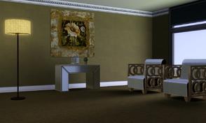 Sims 3 — 3DLIS Big Canvas Golden Silence by eddielle — 3DL Imperio Sim Big Canvas Golden Silence art by John Douglas.