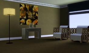 Sims 3 — 3DLIS Big Canvas Mirrored Blossoms by eddielle — 3DL Imperio Sim Big Canvas Mirrored Blossoms art by John