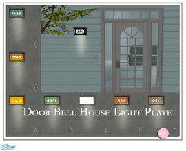 Sims 2 — Door Bell House Light Plate by DOT — 