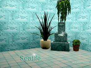 Sims 3 — Sealife by matomibotaki — A love patter for your pool in, dark blue, turquise and light blue, 3 channels, to