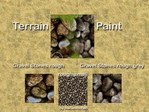 Sims 3 — Gravel Stones rough Collection by matomibotaki — Gravel Stones rough Collection with 2 big and 1 small terrain