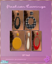 Sims 2 — Fashion Earrings [SET No2] by elmazzz — -This set includes 5 unique and fun fashion earrings. The earrings are
