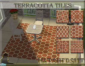 Sims 2 — Terracotta Tiles by hatshepsut — A set of outdoor floor tiles