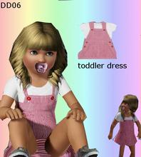 Sims 3 — DD06_toddler missy dress by CandyDolluk — red dress with white tee for toddler female and color channel 