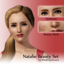 Sims 3 — Natalie Beauty Set by MissDaydreams — Natalie Beauty Set is inspired by the look of an American actress Natalie