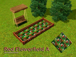 Sims 3 — Red Flowerfield A by matomibotaki — Red Flowerfield A by MB for TSR.
