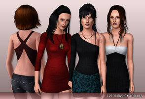 Sims 3 — FS 45 - Lilah by katelys — 2 new tops and dresses for adult and young adult females. Hope you enjoy!