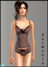 Sims 2 — Lace Trim Cami Panty FOR TEEN by Harmonia — 