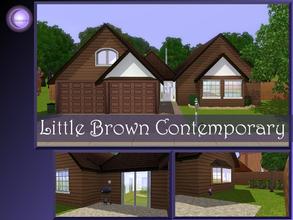 Sims 3 — Little Brown Contemporary by D2Diamond — This fun little 3 bed, 2 bath home is ready for any sim and their