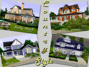 Sims 3 — Country Style House Collection by matomibotaki — As a request, here are my 4 popular country - homes in a