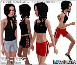 Sims 3 — Female shorts, custom mesh by LorandiaSims3 — Female shorts, custom mesh for your sims 3 female casual, sport,