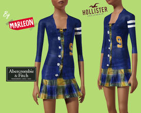 Sims 3 — abercrombie sweater and hco dress TEEN by marleon — 
