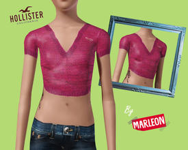 Sims 3 — hollister pink sweater TEEN by marleon — 