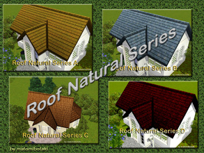 Sims 3 — Roof Natural Series by matomibotaki — 4 Roofs in different colors. Enjoy.Please note, there is no thumbnail of