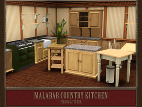 Sims 3 — Malabar Country Kitchen by cazarupt — Country kitchen by cazarupt for TSR. TSRAA. Please Note Some of the