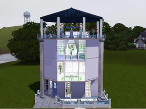 Sims 3 — Plumbbob Boulevard 119 by Quengel — Size 10x10 (smallest size) with a cellar and the shown floors above. With 1