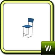 Sims 3 —  by lilliebou — Bar Chair. Two recolorable parts; comes with two variations.