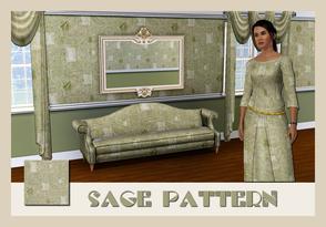 Sims 3 — Sage Pattern by ziggy28 — A lovely sage green abstract pattern. Suitable for walls, objects and fabrics. 