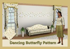 Sims 3 — Dancing Butterfly Pattern by ziggy28 — Dancing Butterfly Pattern a very delicate and feminine pattern. Suitable