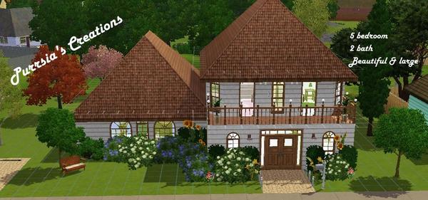 Sims 3 — Glazed Brownfield Manor by purrsia — Gorgeous 5 bedroom 2 story home. Very little CC used aside from pictures on