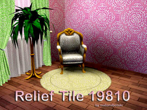 Sims 3 — Relief Tile 19810 by matomibotaki — Tile pattern in pink, red and white, 3 channel, to find under Tile/Mosaic. 