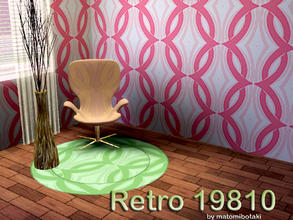 Sims 3 — Retro 19810 by matomibotaki — Retro pattern in pink, red and light grey, 3 channel, to find under Theme. 