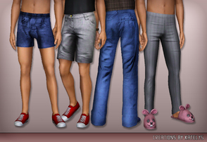 Sims 3 — FS 48 - 4 men by katelys — Four different types of trousers for adult and young adult men. Hope you enjoy:)