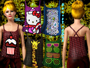 Sims 3 — Owasp Top Set by SouR_CherrY_GirL — 5 different cloth.