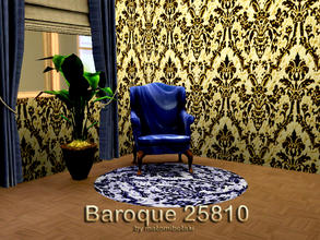 Sims 3 — Baroque 25810 by matomibotaki — Classic pattern in brown, yellow and beige, 3 channel, to find under Theme.