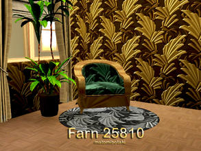 Sims 3 — Farn 25810 by matomibotaki — Pattern in dark brown, gold and light yellow, 3 channel, to find under Theme.