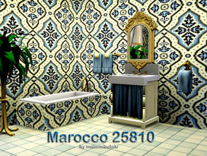 Sims 3 — Marocco 25810 by matomibotaki — Small tile pattern in red, blue and light yellow, 3 channel, to find