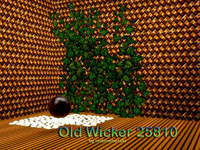Sims 3 — Old Wicker  25810 by matomibotaki — Wicker pattern in brown, orange and light yellow, 3 channel, to find under