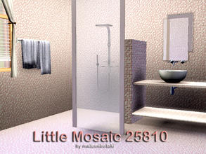 Sims 3 — Little Mosaic 25810 by matomibotaki — Small tile pattern in red, grey and white, 3 channel, to find Tile/Mosaic.