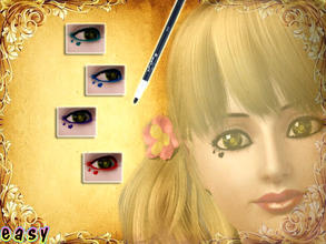 Sims 3 — Eyeliner with heart (left) by easysims — Hope that everybody likes it(*^__^*) 