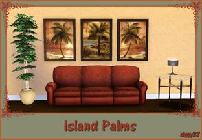 Sims 3 — Island Palms  by ziggy28 — A set of three tropical paintings by the artist Ron Jenkins. Cloned from the Maxis