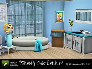 Sims 3 — Shabby Chic Bath 2 by TheNumbersWoman — Shabby, yet Chic. This set will be the last in the Shabby Chic series